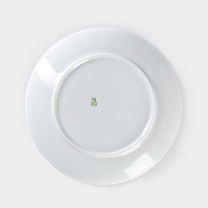 Тарелка фарфоровая &laquo;Лев&raquo;, d=24 см, белая