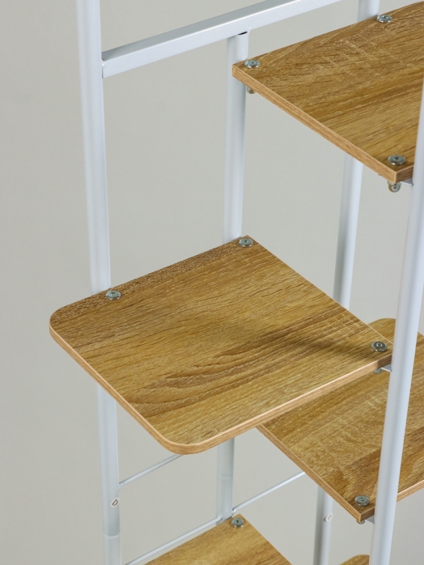 Подставка для цветов Greengo, 7 полок, 36 &times; 23 &times; 120 см, напольная, каркас металл, полки МДФ, белая