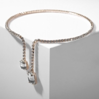 Колье «Драгоценность» окружность, цвет белый в золоте Колье «Драгоценность» окружность, цвет белый в золоте