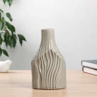 Ваза керамика настольная "Аурора" 20,5х12 см, серый Ваза керамика настольная "Аурора" 20,5х12 см, серый