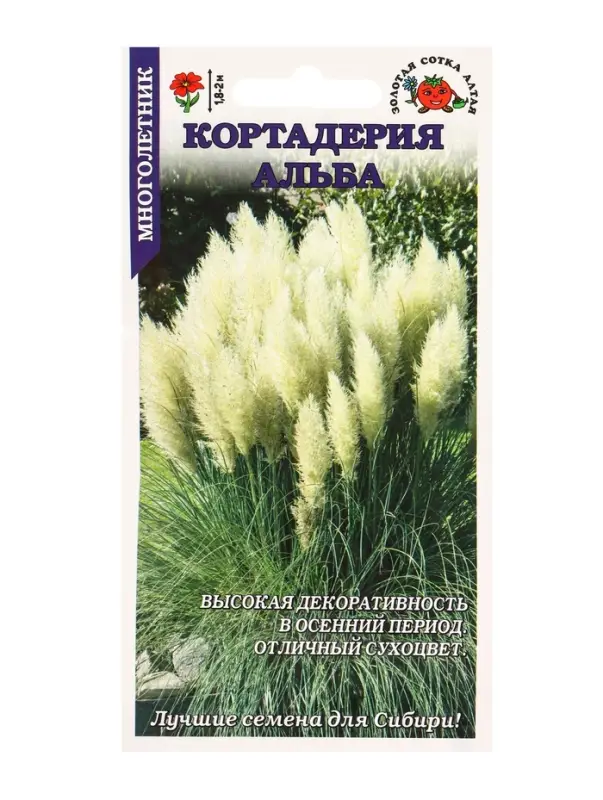 Семена Кортадерия Альба /Сотка/ 25шт/ h-1,8-2м/*500