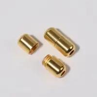 Фиксатор для шнурков, пара, d=8 мм, 1.8 см, золотистые