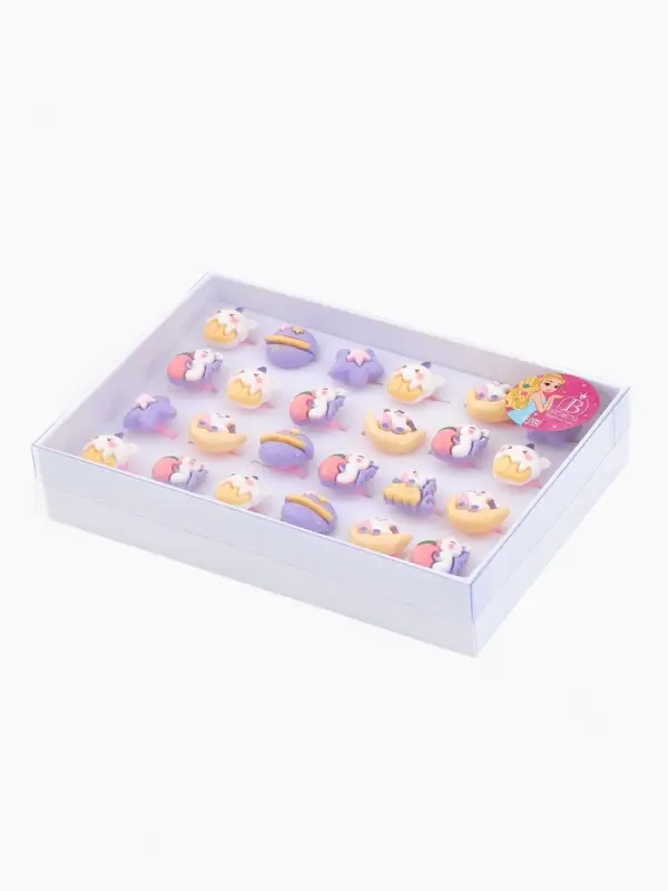 Кольцо &laquo;Выбражулька&raquo; единороги с космосе, форма МИКС, цветное, безразмерное