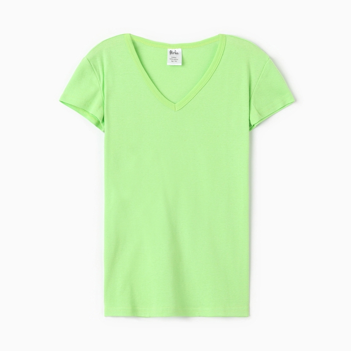 Футболка женская V-образный вырез, цвет св.зеленый, размер 46 Футболка женская V-образный вырез, цвет св.зеленый, размер 46