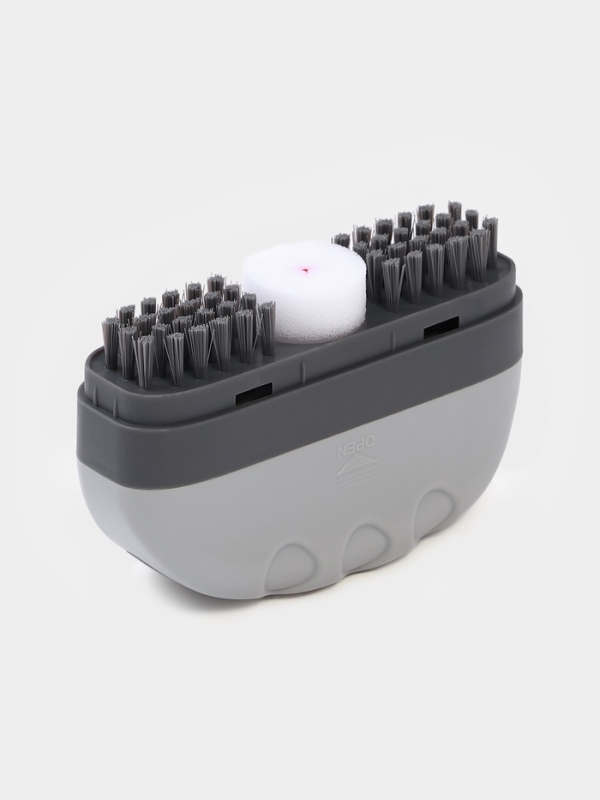 Щётка для обуви с моющим средством Raccoon, салфетка в комплекте, картонная коробка Щётка для обуви с моющим средством Raccoon, салфетка в комплекте, картонная коробка