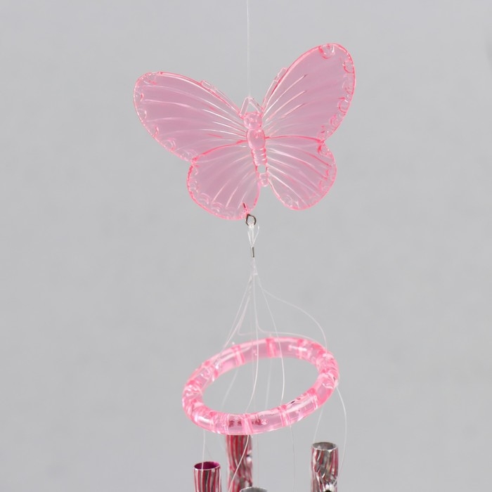 Музыка ветра пластик "Бабочка"  4 трубки 40 см