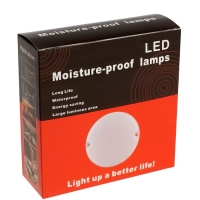 Светильник светодиодный, 18 Вт, IP54, 4000К, 220 В, круг, белый