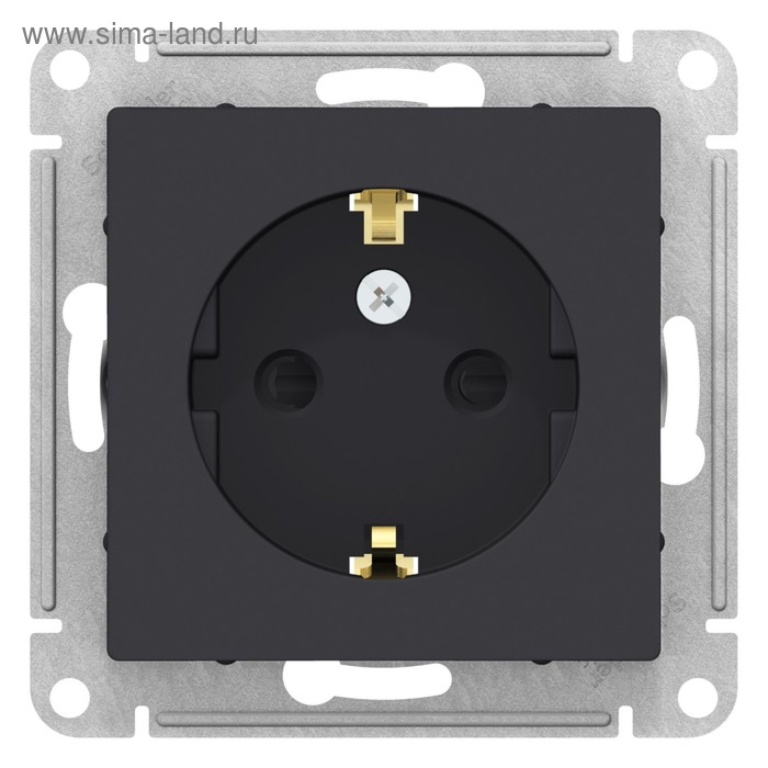 Розетка SE ATLASDESIGN, 16 А, 250 В, встраиваемая, с з/к, шторки, IP20, карбон, ATN001045 Розетка SE ATLASDESIGN, 16 А, 250 В, встраиваемая, с з/к, шторки, IP20, карбон, ATN001045