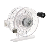 Катушка инерционная, пластик, диаметр 6 см, направляющая лески, цвет прозрачный, 109