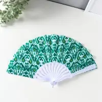 Веер пластик, текстиль "Шёлковый путь" МИКС 23 см