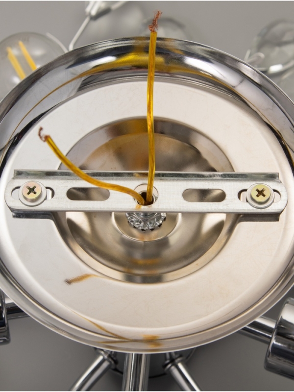 Люстра Люстра "Цветы" 5х40Вт Е27 хром 50х50х18см