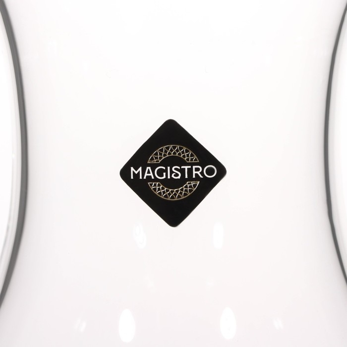Декантер стеклянный с металлической крышкой Magistro &laquo;Богема&raquo;, 1,5 л, 15,5&times;20,5 см