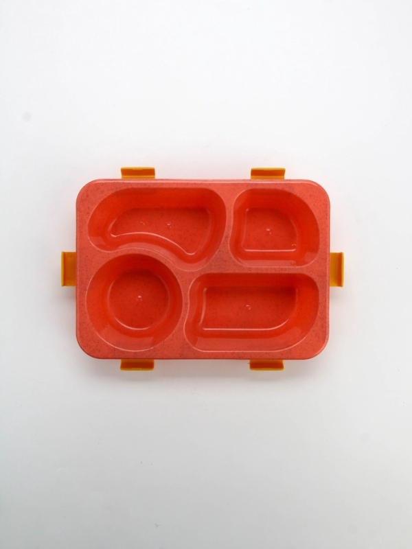 Ланч - бокс с 4 секциями &laquo;Еда!&raquo;, 23 х 17 х 5,5 см, розовый