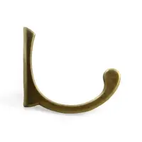 Крючок мебельный ТУНДРА TKO025, однорожковый, бронза, 25 шт