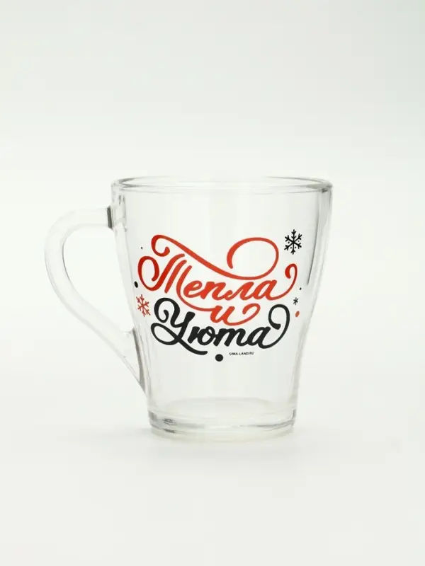 Кружки стеклянные новогодние &laquo;Персонажи&raquo;, набор 2 шт.