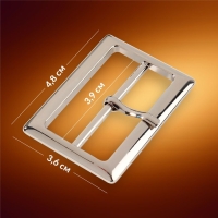 Пряжка для ремня, 4,8 × 3,6 см, 39 мм, цвет серебряный Пряжка для ремня, 4,8 × 3,6 см, 39 мм, цвет серебряный