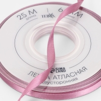 Лента атласная двухсторонняя №165 6мм*25&plusmn;1м пыльная роза TR