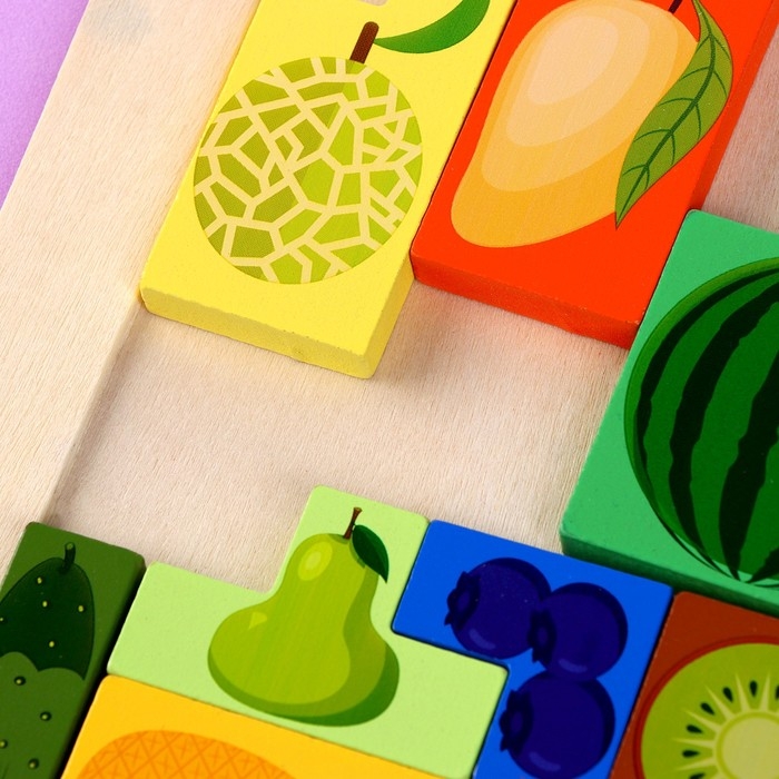 Пазл-тетрис &laquo;Фрукты&raquo;, 30 &times; 15 &times; 1 см