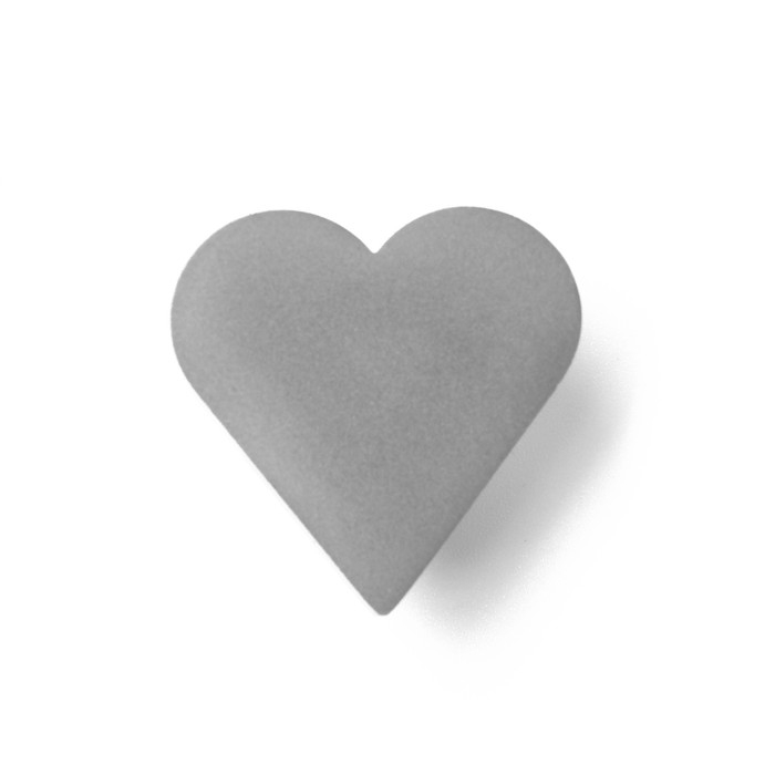 Ручка кнопка мебельная &ldquo;HEART&ldquo;, цвет серый