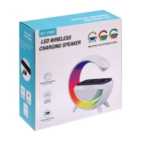 Портативная колонка- ночник BT2301, 5 Вт колонка, 10 W зарядка, 1200 мАч, подсветка, белая Портативная колонка- ночник BT2301, 5 Вт колонка, 10 W зарядка, 1200 мАч, подсветка, белая