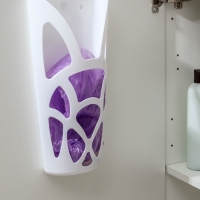 Корзина для пакетов, 18&times;9&times;35 см, цвет белый