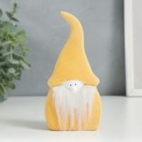 Сувенир керамика "Пухлый гном" жёлтый флок 12,2х2,9х5,7 см Сувенир керамика "Пухлый гном" жёлтый флок 12,2х2,9х5,7 см