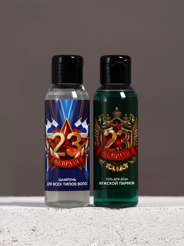 Подарочный набор ЧИСТОЕ СЧАСТЬЕ «23 февраля: Тому, кто всегда на высоте», гель для душа и шампунь для волос, 2×100 Подарочный набор ЧИСТОЕ СЧАСТЬЕ «23 февраля: Тому, кто всегда на высоте», гель для душа и шампунь для волос, 2×100