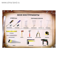 Набор инструментов &laquo;Супер мастер&raquo;, с обучающими карточками, 13 элементов