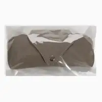 Футляр для очков , 16*3*6,3 см, кнопка, серый