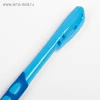 Ручка шариковая, 0.5 мм, стержень синий, с резиновым держателем, корпус МИКС