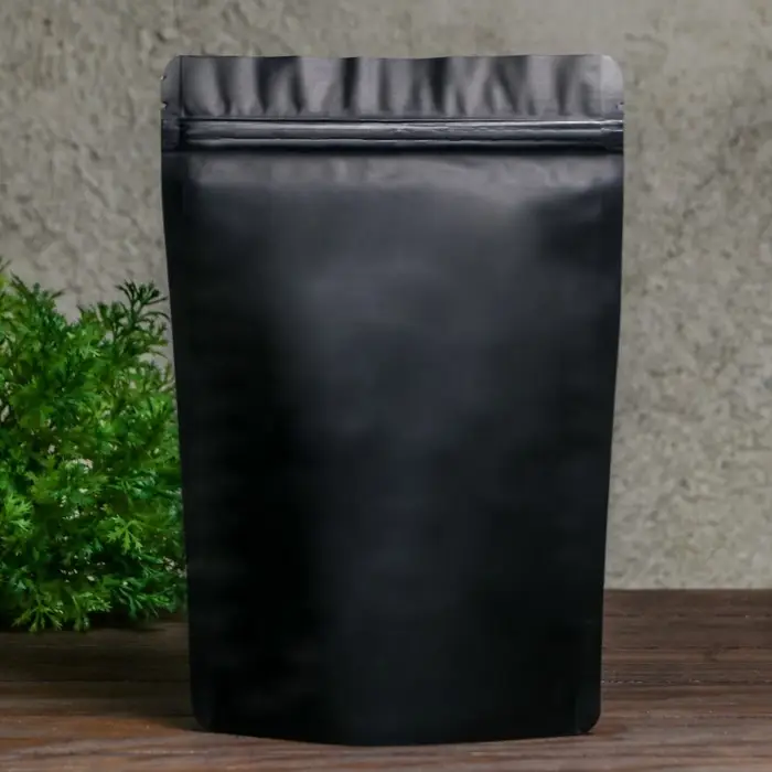 Пакет дой-пак, матовый, чёрный, 16&times;24&times;4 см