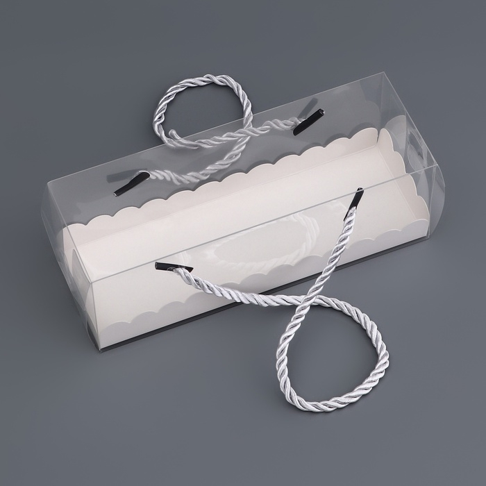 Коробка под рулет, белая 18,5 х 6,5 х 6,5 см. Кондитерская упаковка