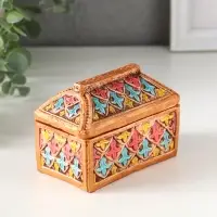 Шкатулка "Ларец цветной" 7,5х10х6 см