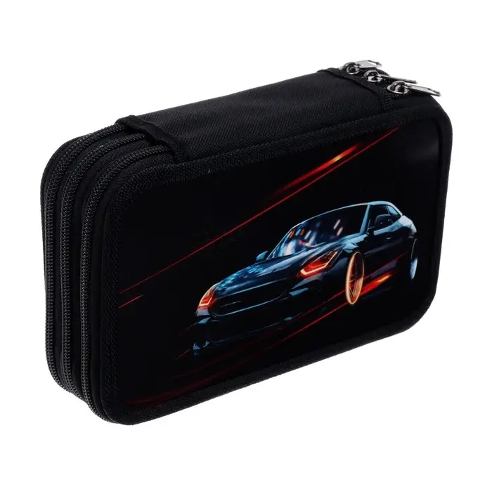 Пенал школьный, 3 секции, 12.5&times;20.5&times;5.5 см &laquo;Тачка&raquo;