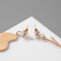 Серьги металл &laquo;Школа&raquo; палитра и кисти, цветные в золоте