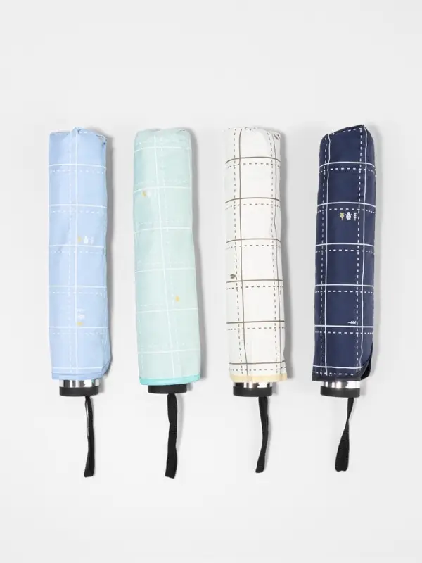 Зонт механический &laquo;Точки&raquo;, эпонж, 4 сложения, 10 спиц, R=53/61 см, d=122 см, МИКС