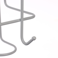 Подставка для зонтов настенная, с крючками, металл, 6,4&times;13&times;39 см, белая