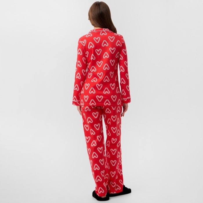 Пижама женская (рубашка и брюки) KAFTAN "Love" размер 52-54