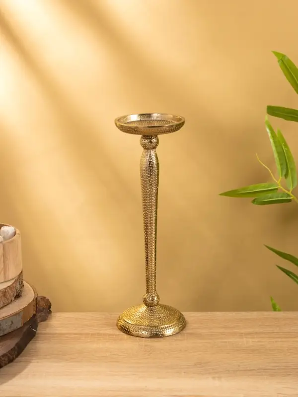 Подсвечник "Звездная пыль" алюминий 9,5х9,5х29,5 см