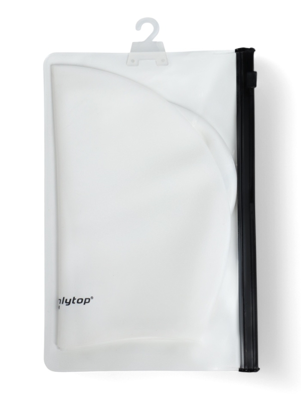 Шапочка для плавания силиконовая для длинных волос, цвет белый