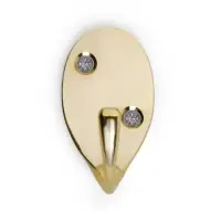 Крючок мебельный ТУНДРА TKO004, однорожковый, золото, 10 шт.