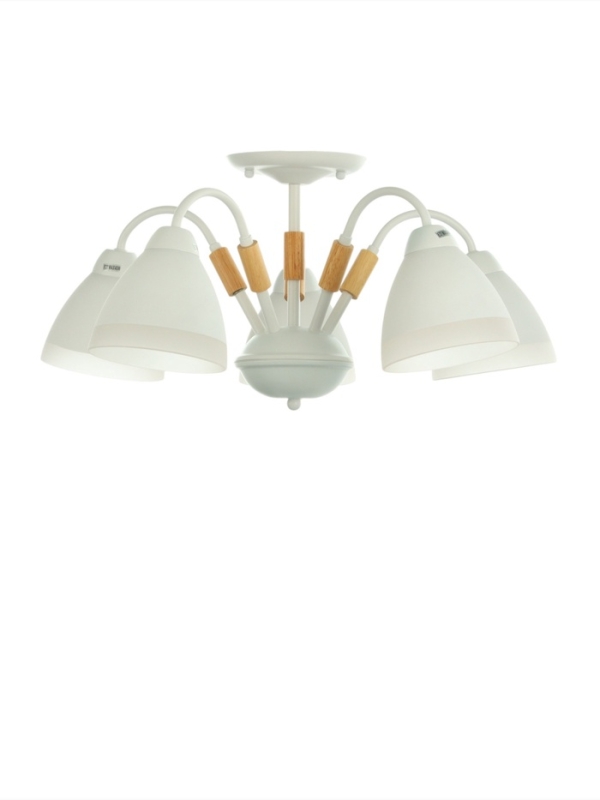 Люстра "Нельсен" 5хЕ27 40Вт белый 57х57х25 см