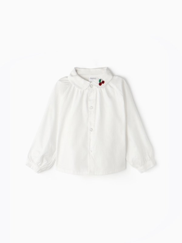 Рубашка для девочки Крошка Я, р. 86-92 см, белый