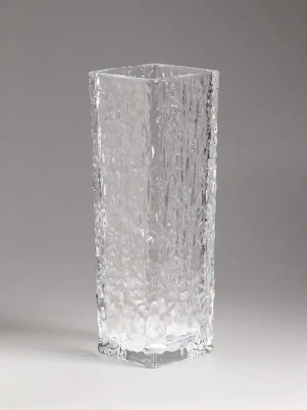 Ваза стекло настольная "Бритт" размытие, 24х8 см, прозрачный