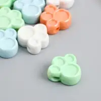 Бусина для творчества пластик "Лапка. Перламутровый глянец" МИКС 0,8х2,3х2,4 см