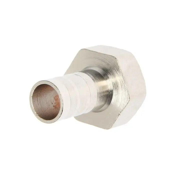 Штуцер ZEIN, 1/2" х 12 мм, внутренняя резьба, никелированная латунь, фасовка 100 шт.