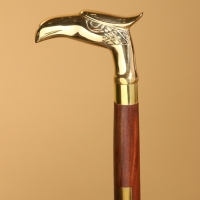 Трость "Орёл" с шахматным рисунком, шишам, латунь 94 см