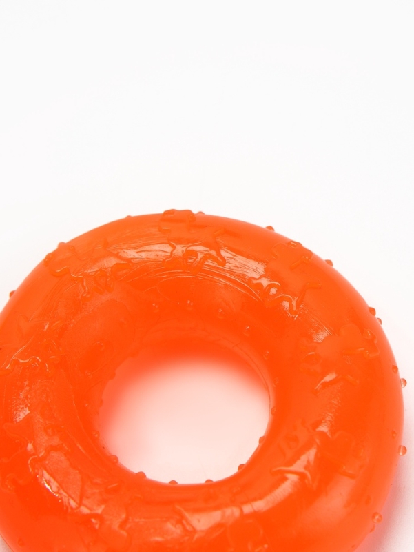 Игрушка жевательная Игрушка жевательная "Кольцо" прозрачная, PP, 6,7 х 2 см, оранжевая