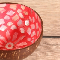 Чаша "Пламя" 14х14х6 см, кокос