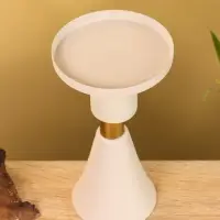 Подсвечник на 1 свечу текстурный "Фисташковый" 10,5х10,5х19,5 см